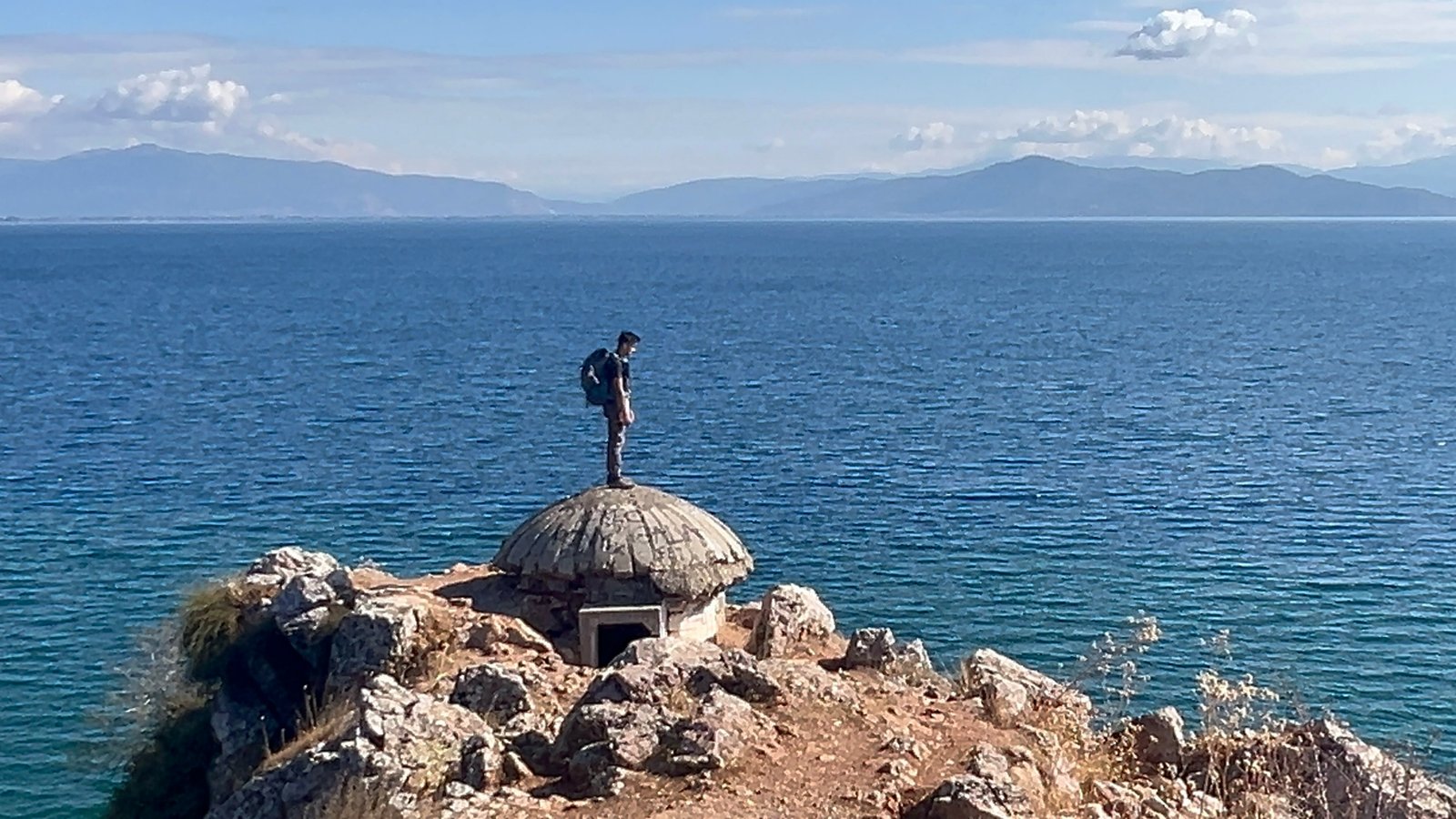 Lake Ohrid viewed from the Lin bunker, Albania
